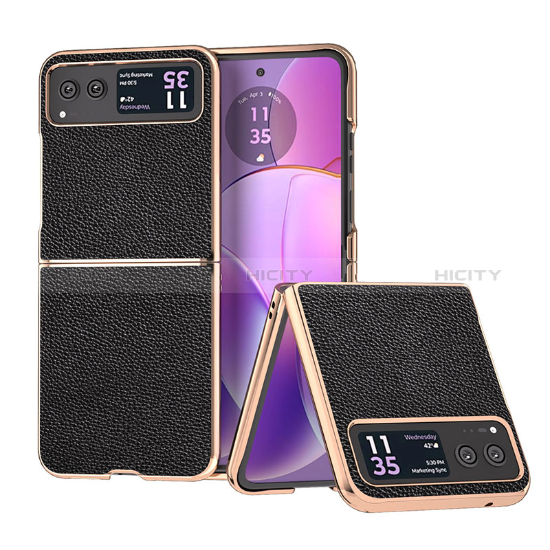 Funda Silicona Goma de Cuero Carcasa B08H para Motorola Moto Razr 40 5G