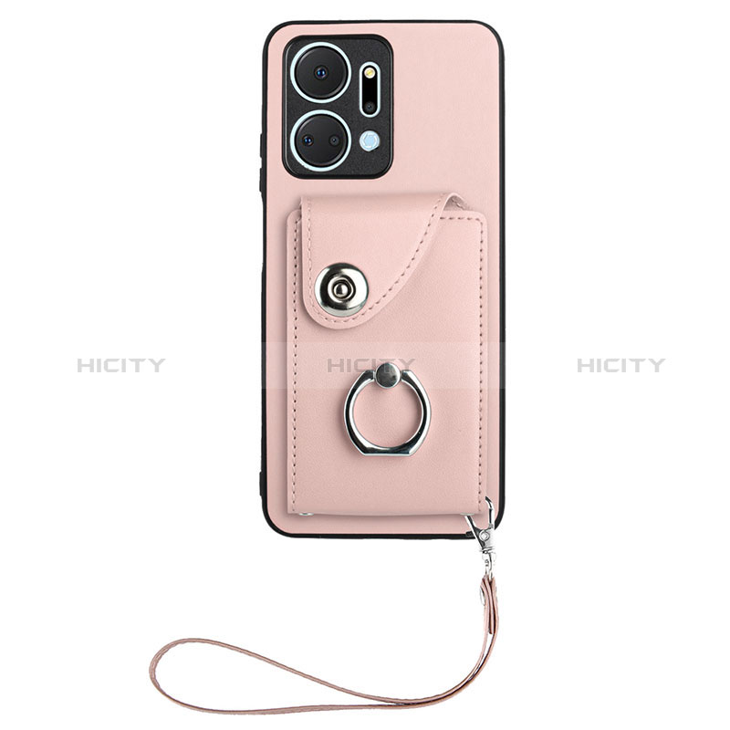 Funda Silicona Goma de Cuero Carcasa BF1 para Huawei Honor X7a Oro Rosa