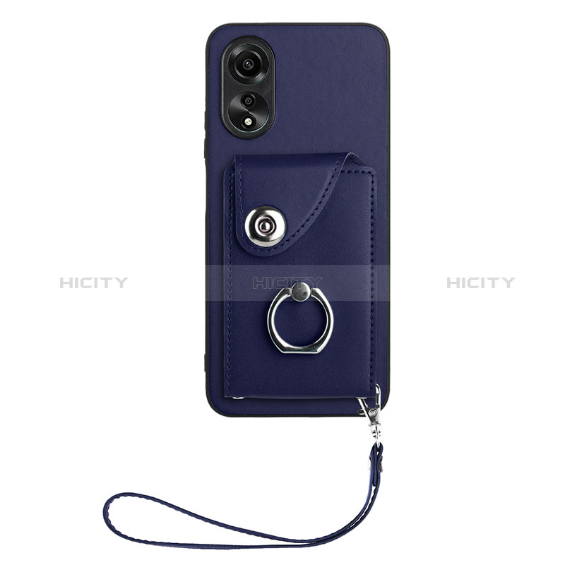 Funda Silicona Goma de Cuero Carcasa BF1 para Oppo A17 Azul