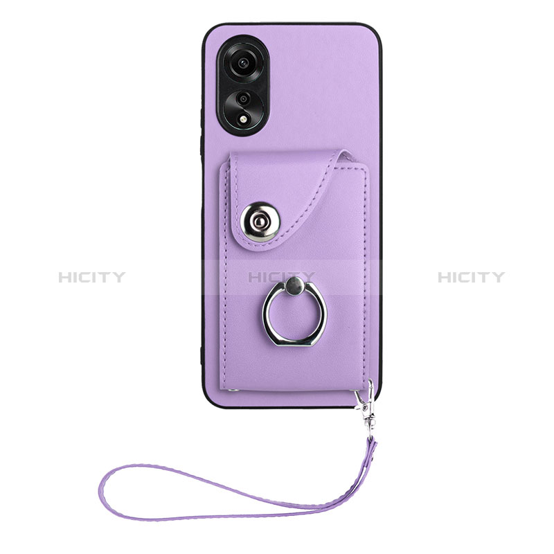 Funda Silicona Goma de Cuero Carcasa BF1 para Oppo A18 Morado