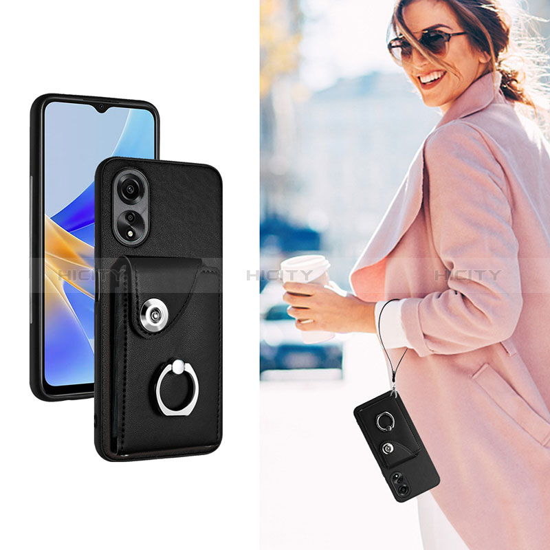 Funda Silicona Goma de Cuero Carcasa BF1 para Oppo A78 5G