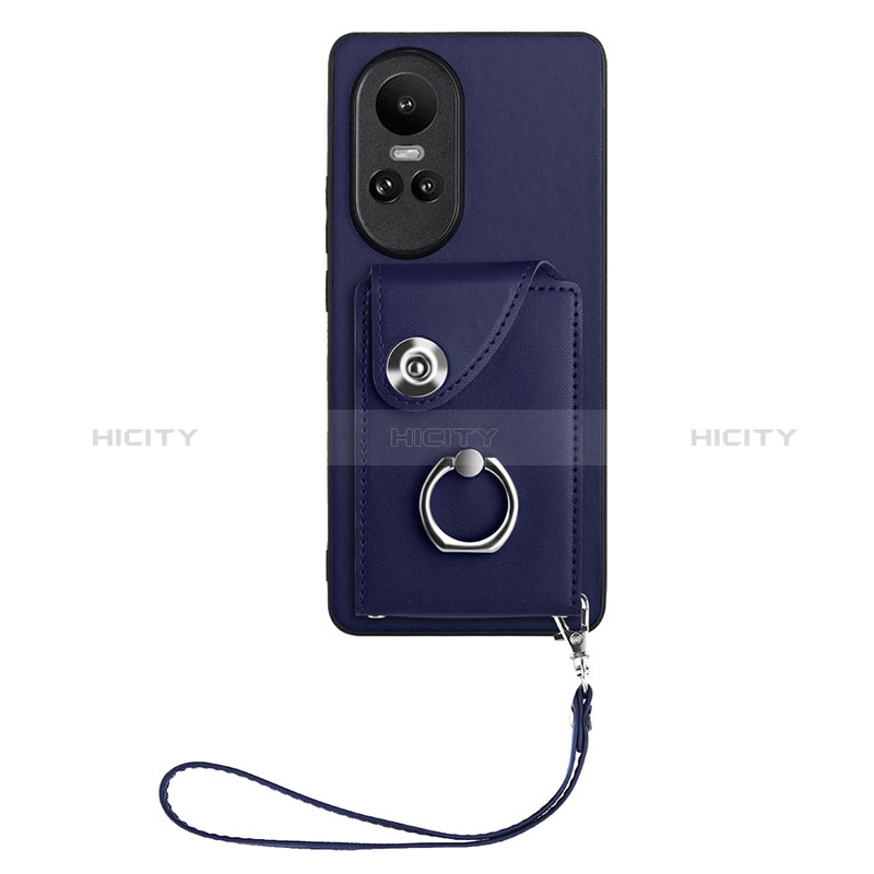 Funda Silicona Goma de Cuero Carcasa BF1 para Oppo Reno10 5G Azul