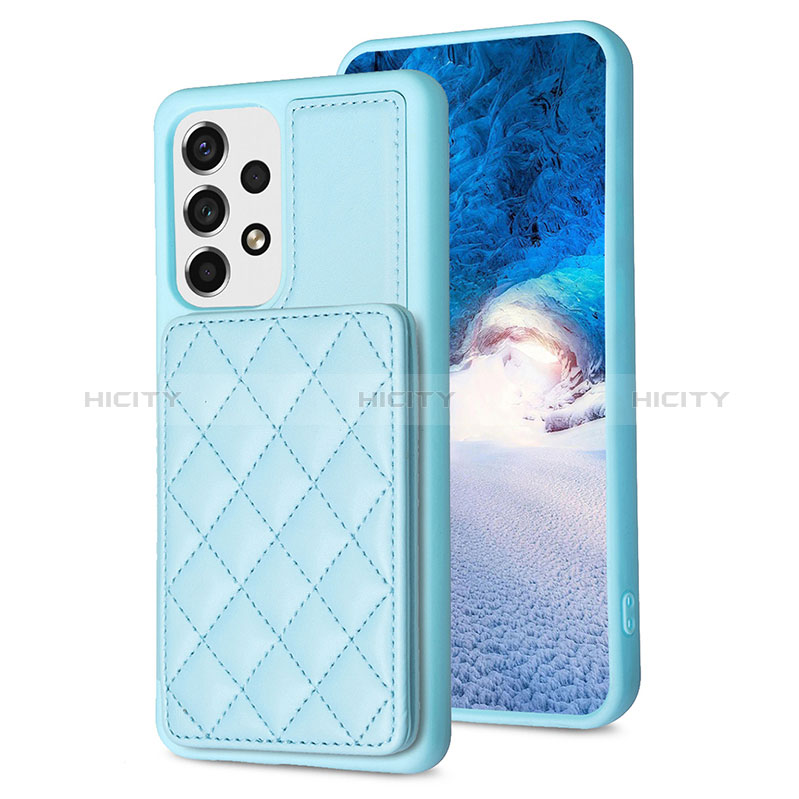 Funda Silicona Goma de Cuero Carcasa BF1 para Samsung Galaxy A13 4G Azul Claro