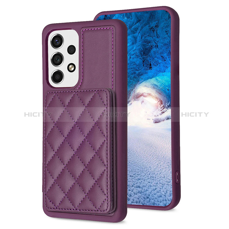 Funda Silicona Goma de Cuero Carcasa BF1 para Samsung Galaxy A13 4G Morado