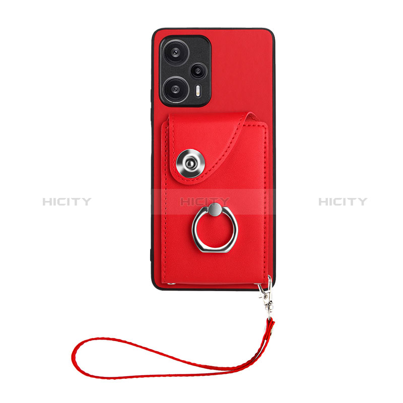 Funda Silicona Goma de Cuero Carcasa BF1 para Xiaomi Poco F5 5G Rojo