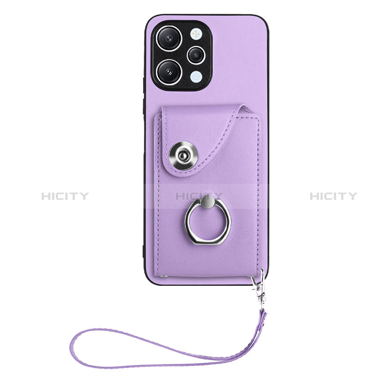 Funda Silicona Goma de Cuero Carcasa BF1 para Xiaomi Poco M6 Pro 5G Morado