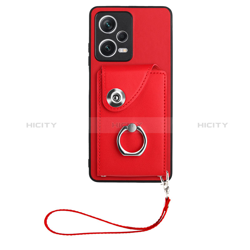 Funda Silicona Goma de Cuero Carcasa BF1 para Xiaomi Redmi Note 12 5G Rojo