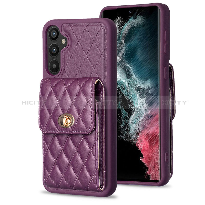 Funda Silicona Goma de Cuero Carcasa BF2 para Samsung Galaxy A34 5G Morado