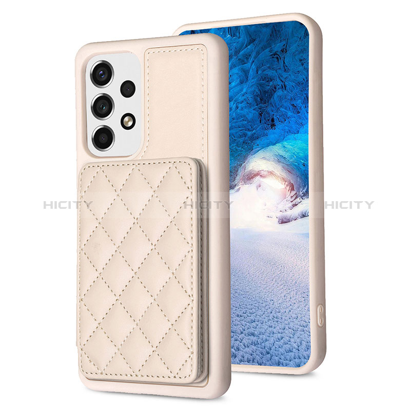 Funda Silicona Goma de Cuero Carcasa BF2 para Samsung Galaxy A53 5G Caqui