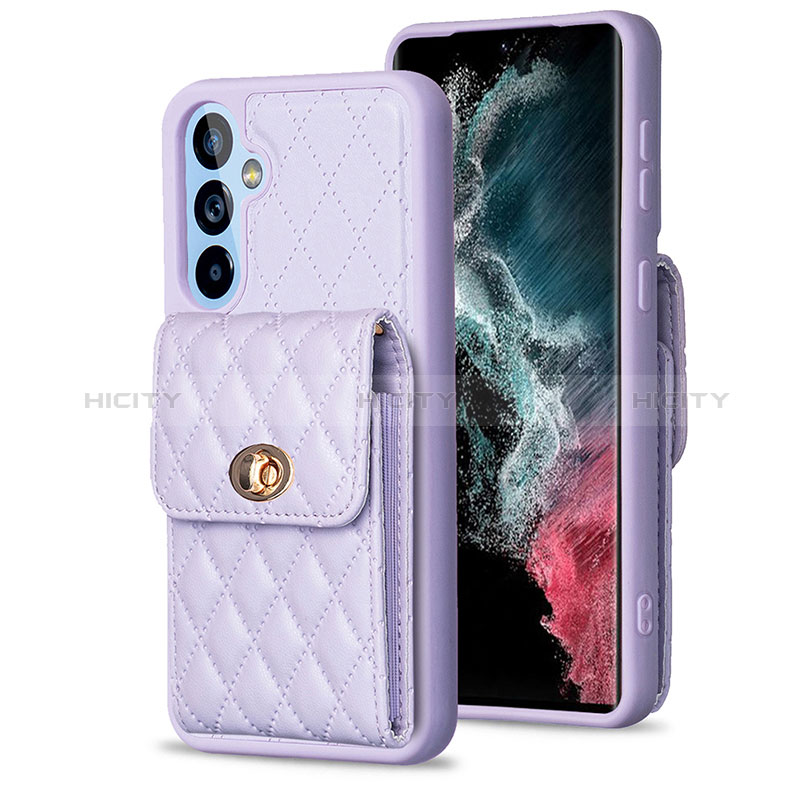 Funda Silicona Goma de Cuero Carcasa BF2 para Samsung Galaxy A54 5G Purpura Claro