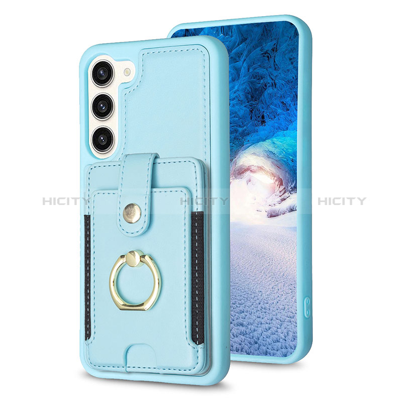 Funda Silicona Goma de Cuero Carcasa BF2 para Samsung Galaxy S23 Plus 5G Azul Claro