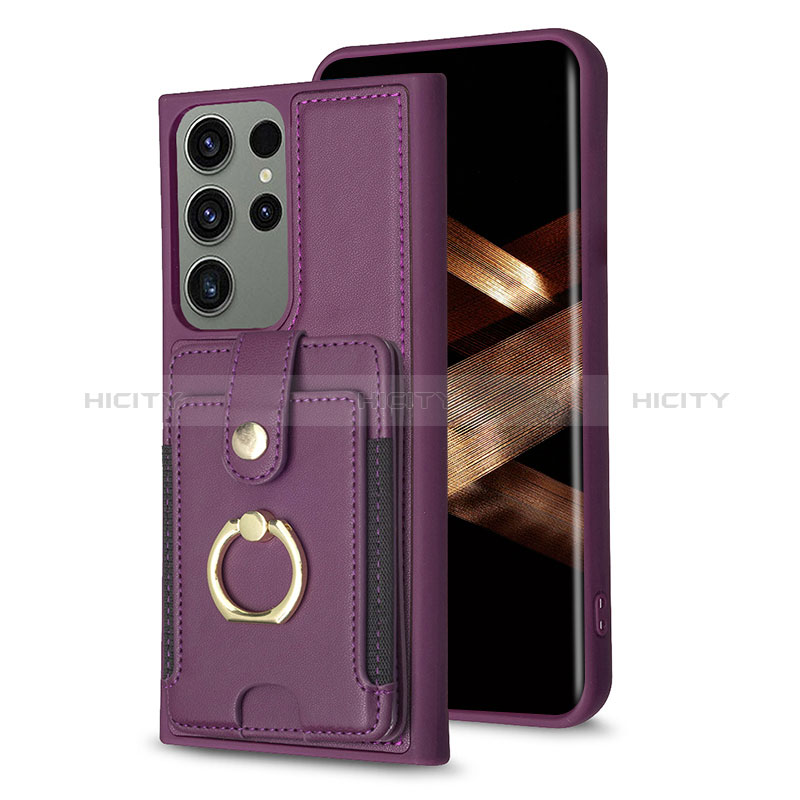 Funda Silicona Goma de Cuero Carcasa BF2 para Samsung Galaxy S24 Ultra 5G Morado