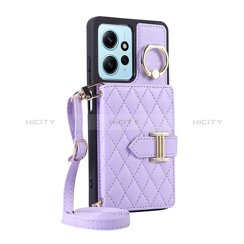 Funda Silicona Goma de Cuero Carcasa BF2 para Xiaomi Redmi Note 12 4G Purpura Claro