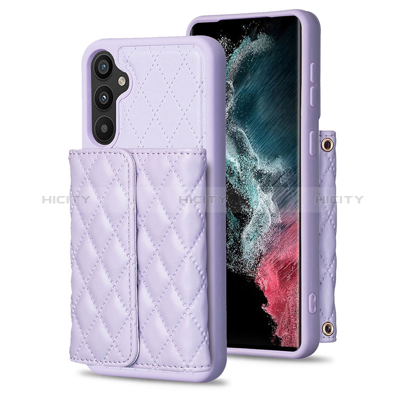 Funda Silicona Goma de Cuero Carcasa BF3 para Samsung Galaxy A34 5G Purpura Claro