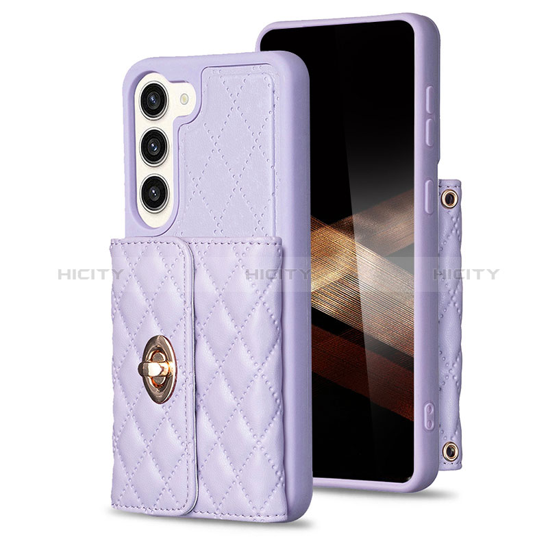 Funda Silicona Goma de Cuero Carcasa BF3 para Samsung Galaxy S24 5G Purpura Claro