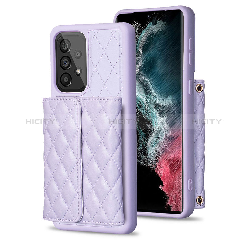 Funda Silicona Goma de Cuero Carcasa BF4 para Samsung Galaxy A53 5G Purpura Claro