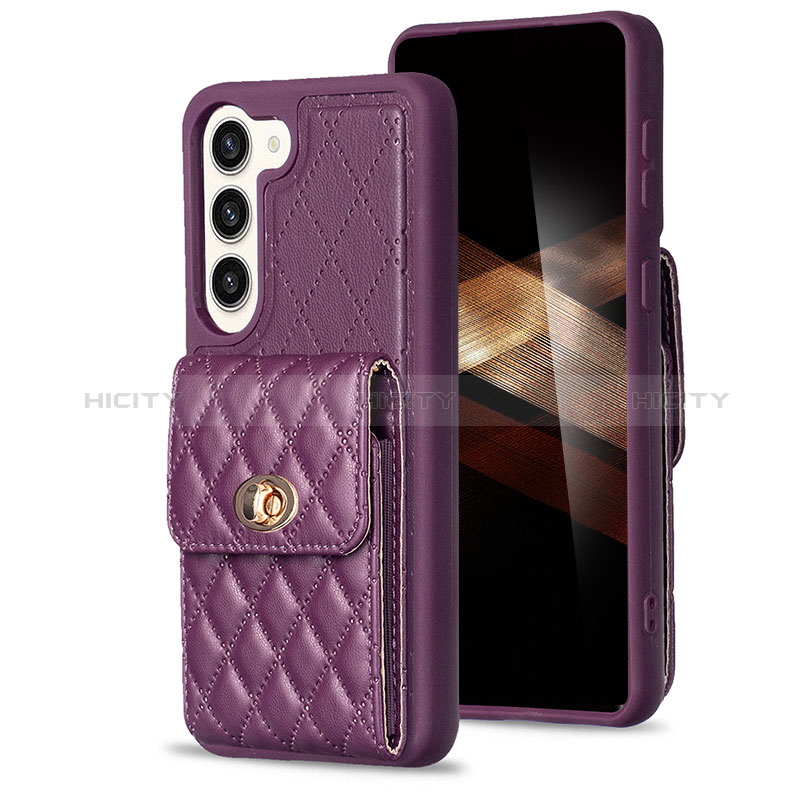 Funda Silicona Goma de Cuero Carcasa BF4 para Samsung Galaxy S24 Plus 5G Morado