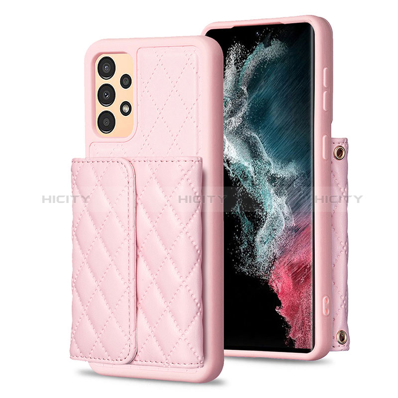 Funda Silicona Goma de Cuero Carcasa BF5 para Samsung Galaxy A13 4G Oro Rosa