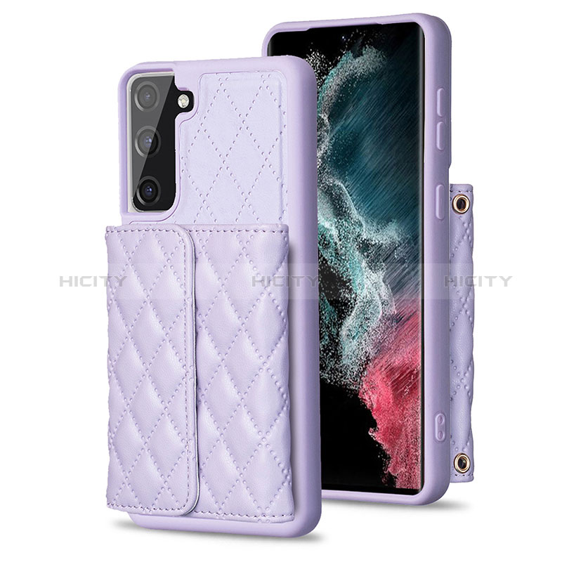 Funda Silicona Goma de Cuero Carcasa BF5 para Samsung Galaxy S21 FE 5G Purpura Claro