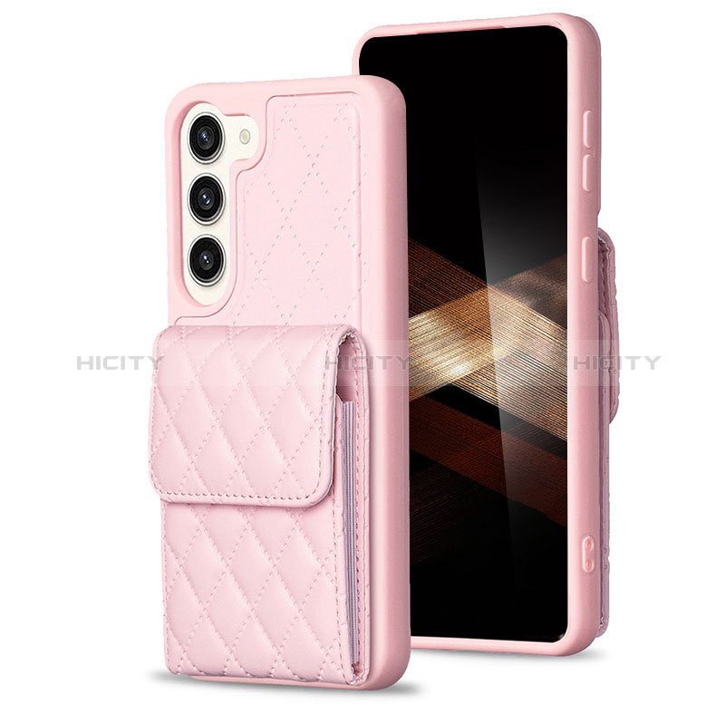 Funda Silicona Goma de Cuero Carcasa BF5 para Samsung Galaxy S24 5G Oro Rosa