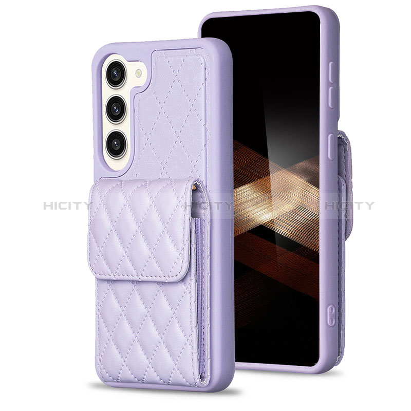 Funda Silicona Goma de Cuero Carcasa BF5 para Samsung Galaxy S24 5G Purpura Claro