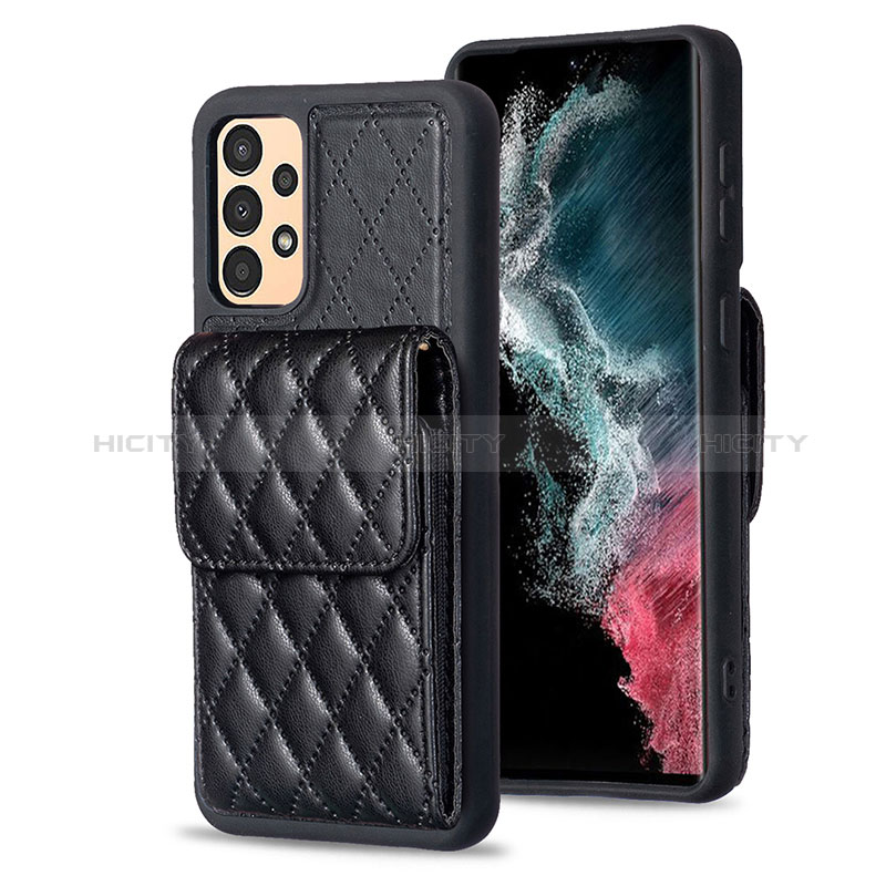 Funda Silicona Goma de Cuero Carcasa BF6 para Samsung Galaxy A13 4G Negro