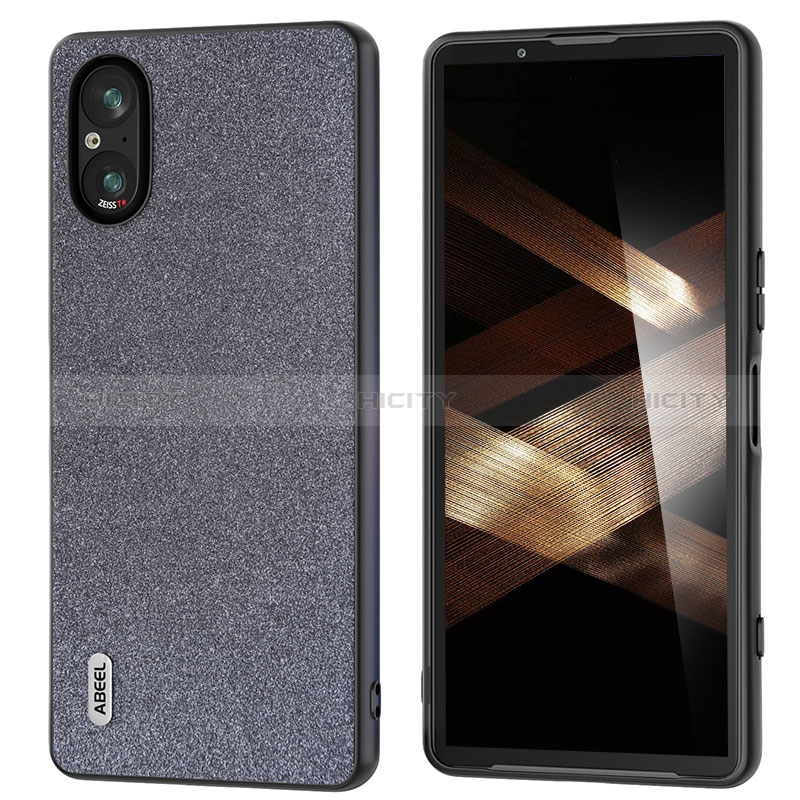 Funda Silicona Goma de Cuero Carcasa BH3 para Sony Xperia 5 V Negro