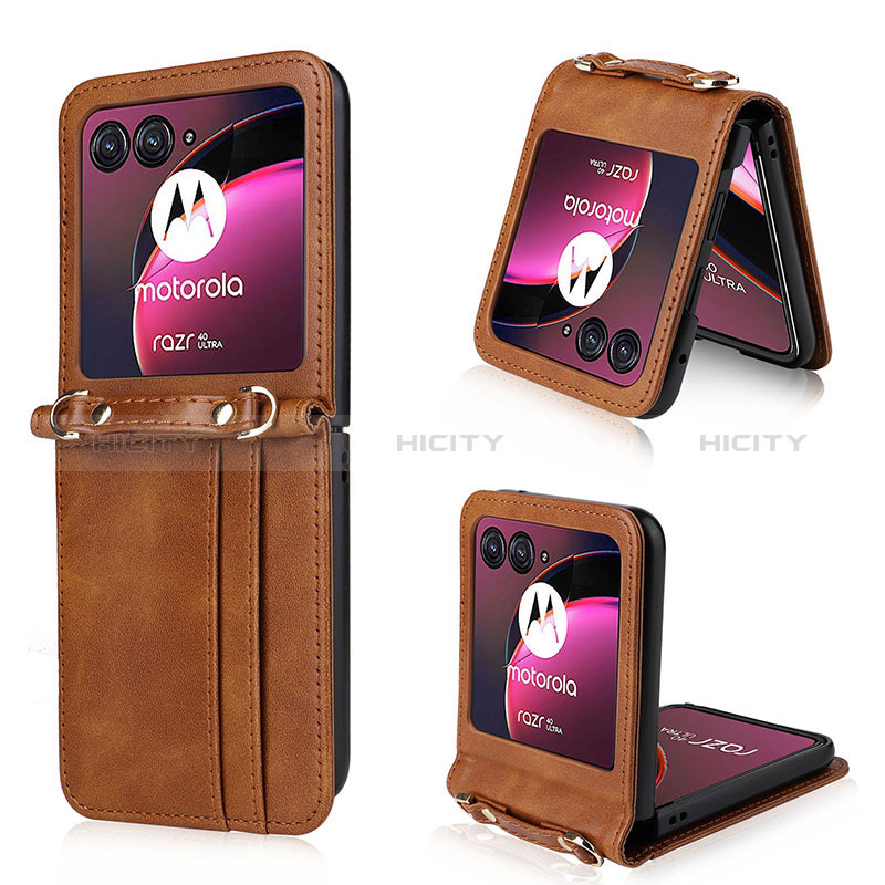 Funda Silicona Goma de Cuero Carcasa BY5 para Motorola Moto Razr 40 Ultra 5G