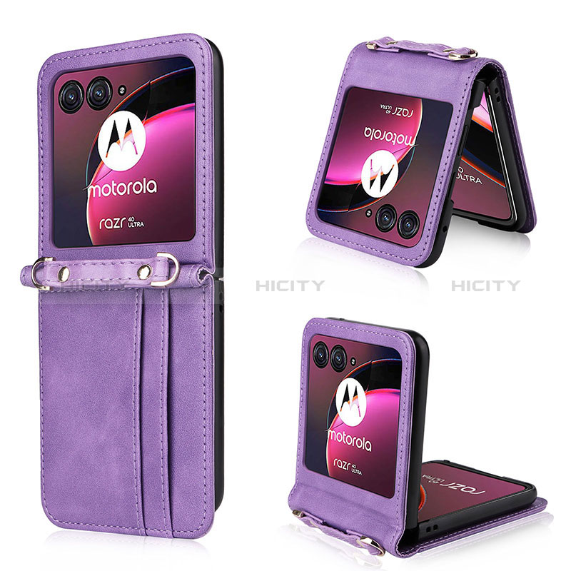 Funda Silicona Goma de Cuero Carcasa BY5 para Motorola Moto Razr 40 Ultra 5G