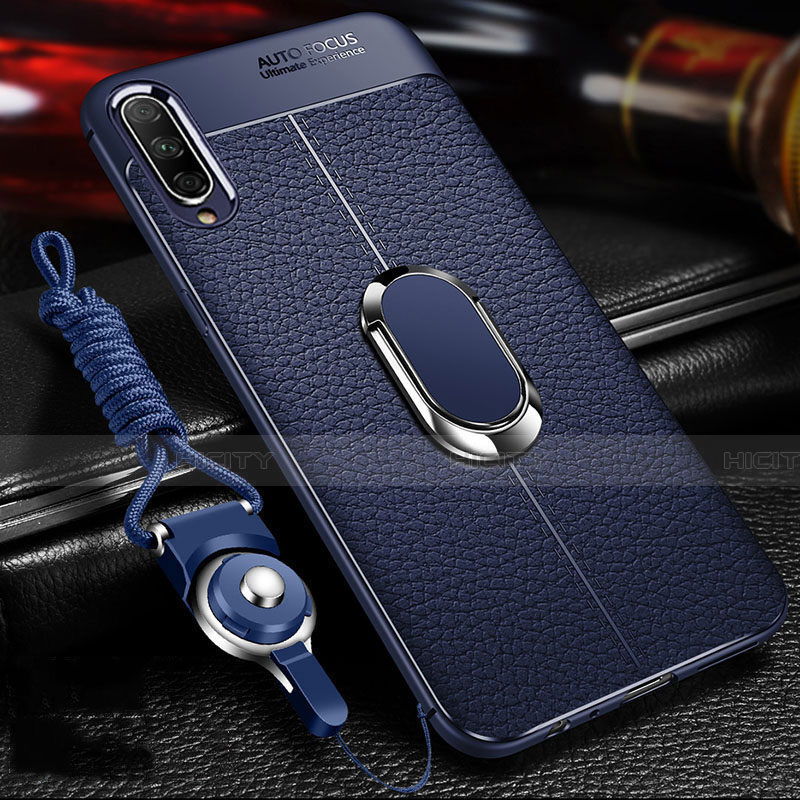 Funda Silicona Goma de Cuero Carcasa con Magnetico Anillo de dedo Soporte para Huawei Honor 9X Pro