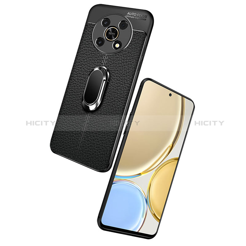 Funda Silicona Goma de Cuero Carcasa con Magnetico Anillo de dedo Soporte para Huawei Honor Magic4 Lite 5G