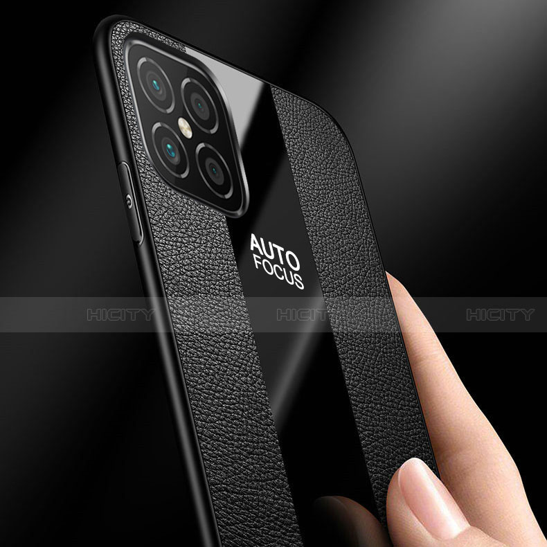 Funda Silicona Goma de Cuero Carcasa con Magnetico Anillo de dedo Soporte para Huawei Nova 8 SE 5G