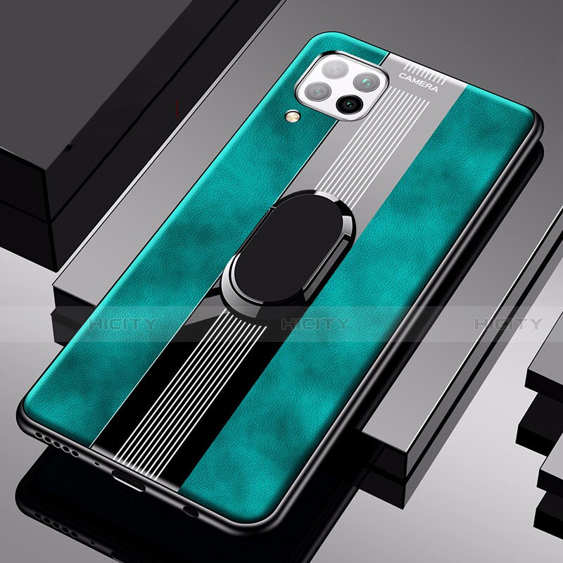 Funda Silicona Goma de Cuero Carcasa con Magnetico Anillo de dedo Soporte para Huawei P40 Lite