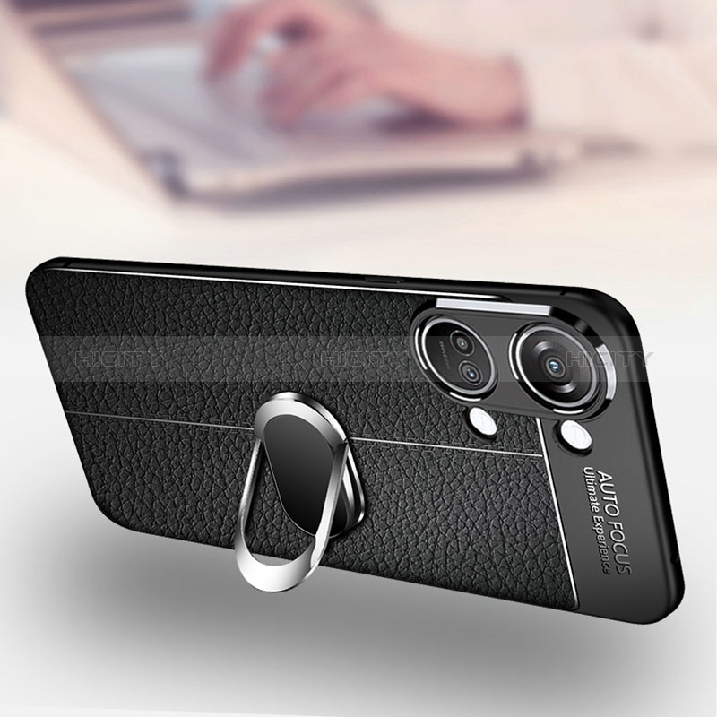 Funda Silicona Goma de Cuero Carcasa con Magnetico Anillo de dedo Soporte para OnePlus Ace 2V 5G