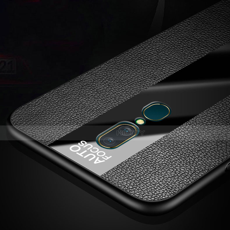 Funda Silicona Goma de Cuero Carcasa con Magnetico Anillo de dedo Soporte para Oppo A9X