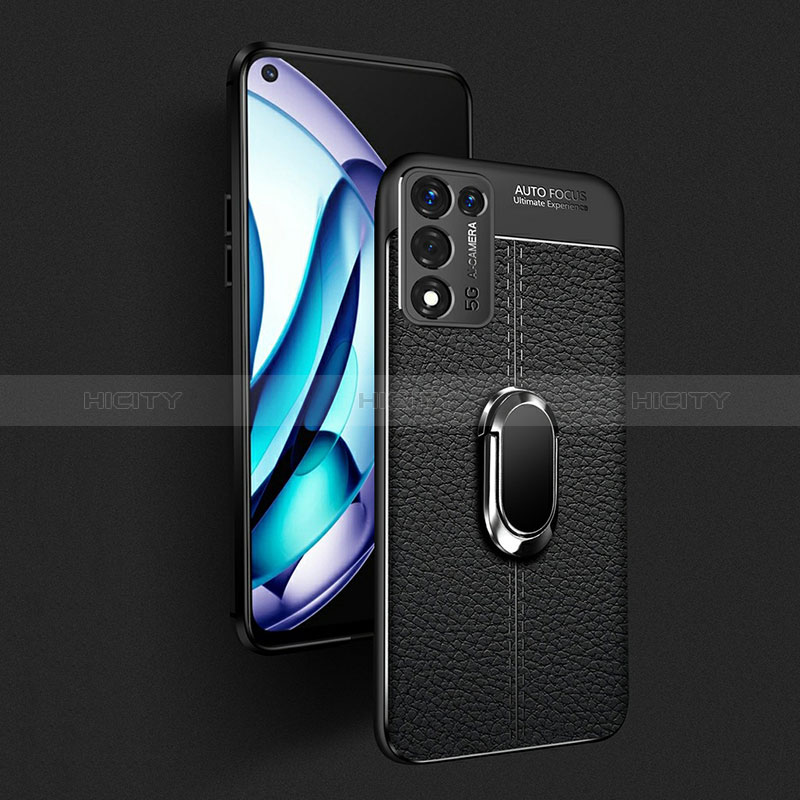 Funda Silicona Goma de Cuero Carcasa con Magnetico Anillo de dedo Soporte para Realme 9 SE 5G