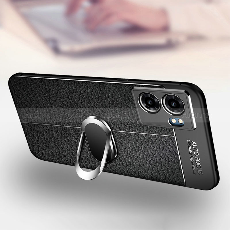 Funda Silicona Goma de Cuero Carcasa con Magnetico Anillo de dedo Soporte para Realme V23i 5G