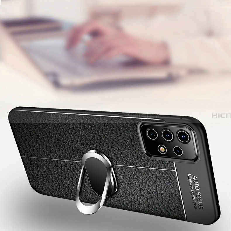Funda Silicona Goma de Cuero Carcasa con Magnetico Anillo de dedo Soporte para Samsung Galaxy A32 4G