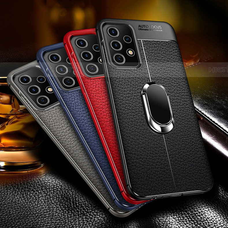 Funda Silicona Goma de Cuero Carcasa con Magnetico Anillo de dedo Soporte para Samsung Galaxy A33 5G