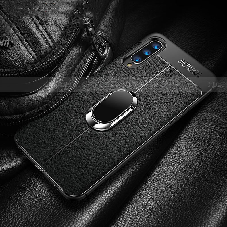 Funda Silicona Goma de Cuero Carcasa con Magnetico Anillo de dedo Soporte para Samsung Galaxy A90 5G