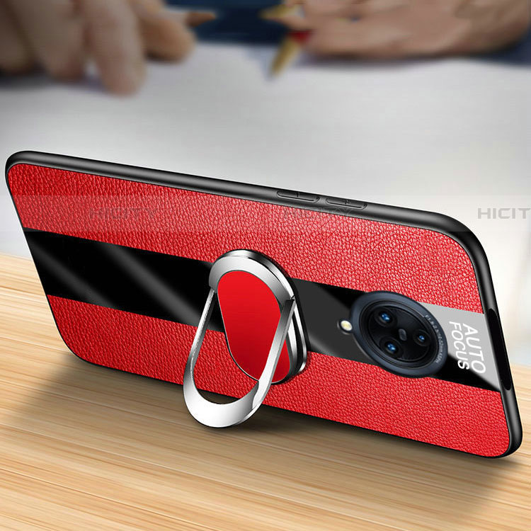 Funda Silicona Goma de Cuero Carcasa con Magnetico Anillo de dedo Soporte para Vivo Nex 3 5G