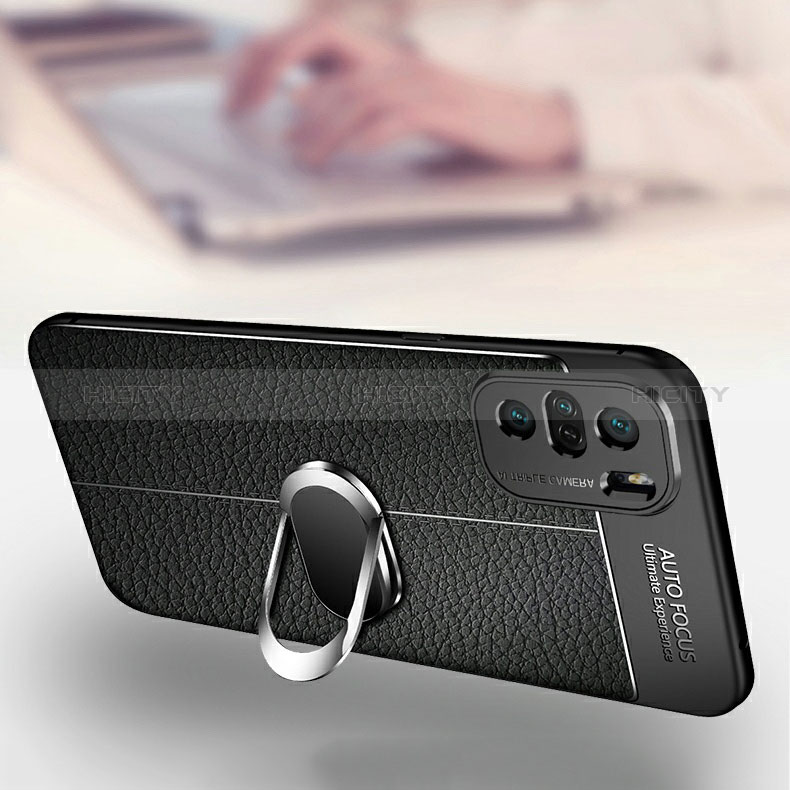 Funda Silicona Goma de Cuero Carcasa con Magnetico Anillo de dedo Soporte para Xiaomi Mi 11X 5G