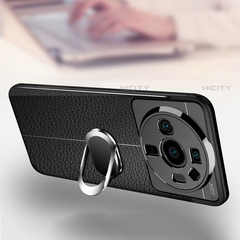 Funda Silicona Goma de Cuero Carcasa con Magnetico Anillo de dedo Soporte para Xiaomi Mi 12 Ultra 5G