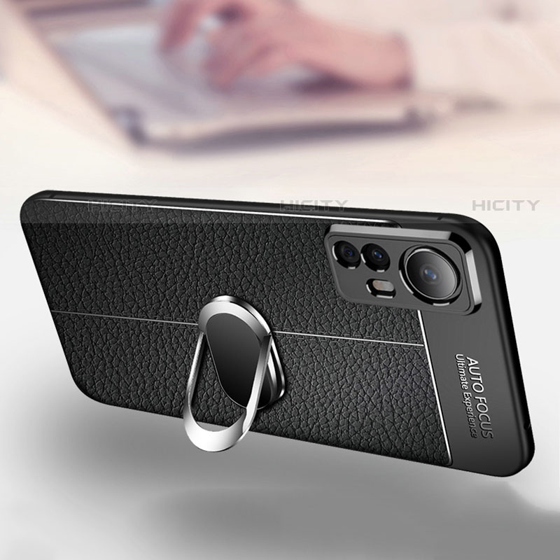 Funda Silicona Goma de Cuero Carcasa con Magnetico Anillo de dedo Soporte para Xiaomi Mi 12S 5G