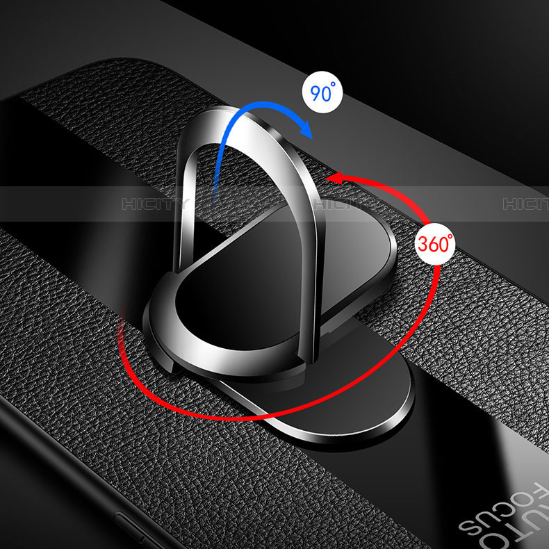 Funda Silicona Goma de Cuero Carcasa con Magnetico Anillo de dedo Soporte para Xiaomi Poco F2 Pro