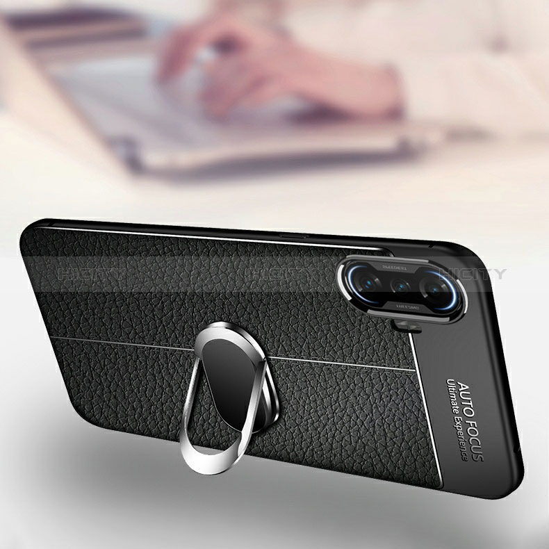 Funda Silicona Goma de Cuero Carcasa con Magnetico Anillo de dedo Soporte para Xiaomi Poco F3 GT 5G