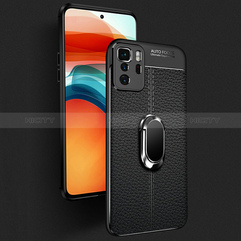 Funda Silicona Goma de Cuero Carcasa con Magnetico Anillo de dedo Soporte para Xiaomi Poco X3 GT 5G