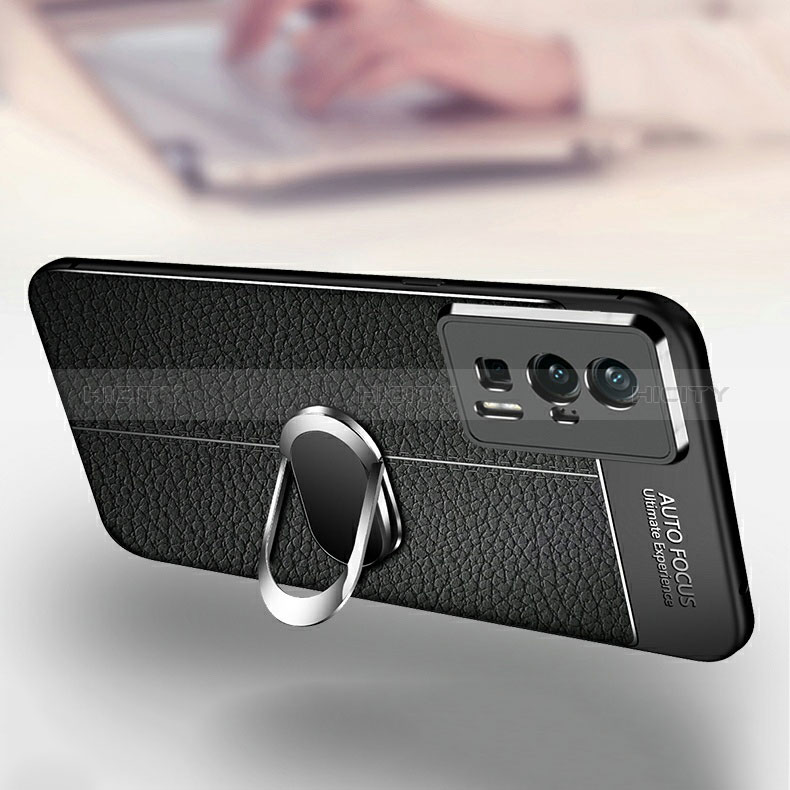 Funda Silicona Goma de Cuero Carcasa con Magnetico Anillo de dedo Soporte para Xiaomi Redmi K60 5G