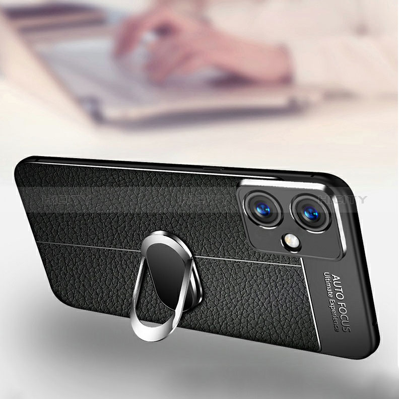 Funda Silicona Goma de Cuero Carcasa con Magnetico Anillo de dedo Soporte para Xiaomi Redmi Note 12R Pro 5G