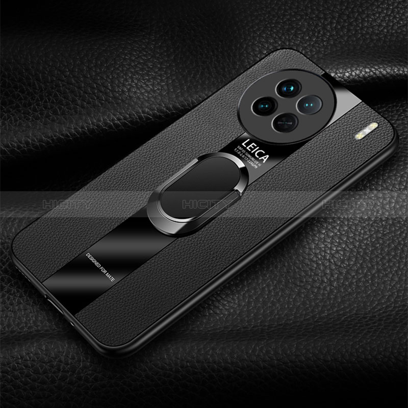 Funda Silicona Goma de Cuero Carcasa con Magnetico Anillo de dedo Soporte PB1 para Vivo X90 Pro+ Plus 5G